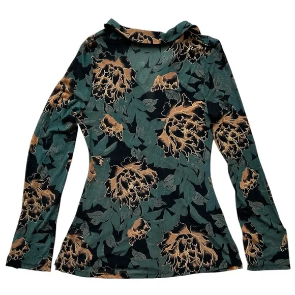 Free People Lucky Shirtee Button-Up Shirt in Black Bloom, Size Large NWT - Picture 5 of 8